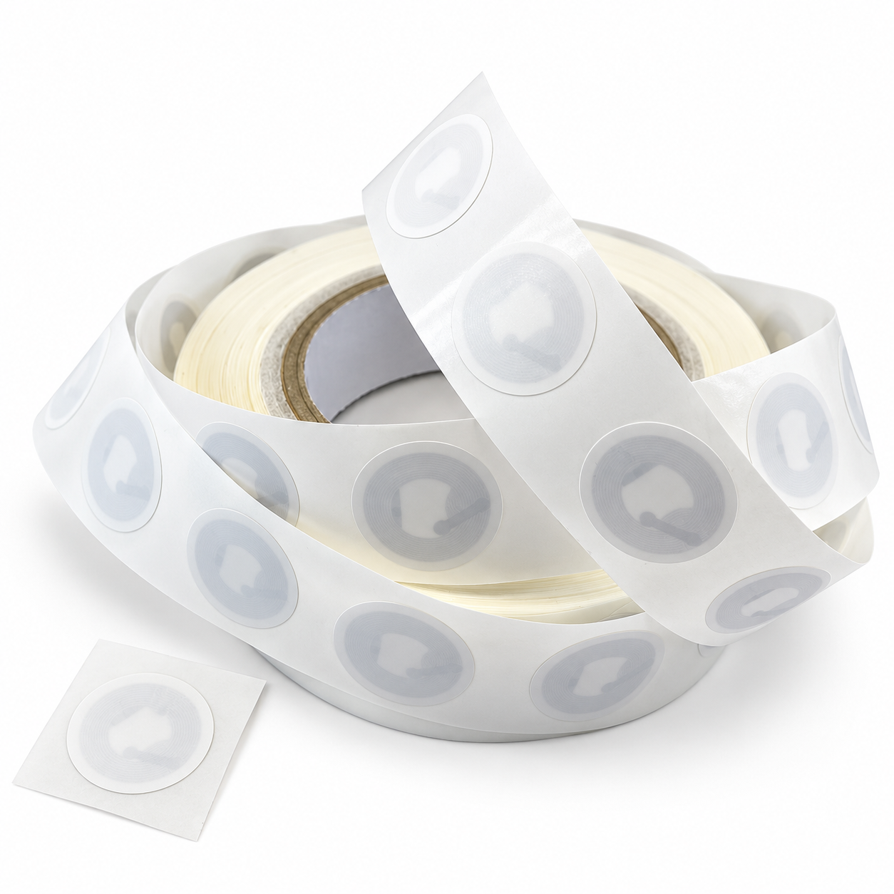 NFC Etiket 25 mm – Yuvarlak Yapışkanlı NFC Sticker - Görsel 2